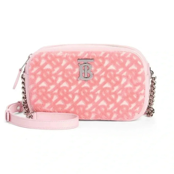 Burberry Mini Lola TB Monogram Toweling Camera Crossbody Bag - Picture 1 of 16